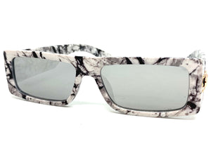 Classic Luxury Retro Hip Hop Style SUNGLASSES Marble Lens 30421