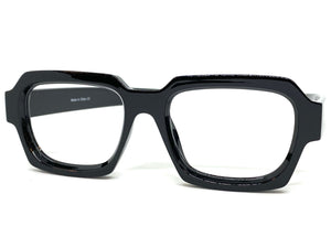 Classic Vintage Retro Style Large Square Black Lensless Eye Glasses- Frame Only NO Lens 1219