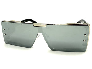 Classic Hardcore Gangster Hip Hop Rapper Pimp Style SUNGLASSES Silver Frame 79004
