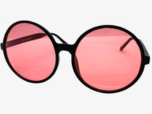 Oversized Classic Vintage Retro Style SUNGLASSES X-Large Round Black Frame 1734