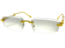 Classy Elegant Luxury Modern Style SUNGLASSES Rimless Gold Frame 5335