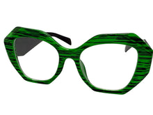 Oversized Exaggerated Vintage Retro Style Clear Lens EYEGLASSES Large Thick Green Frame 61900