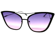 Classic Vintage Retro Cat Eye Style SUNGLASSES Funky Matte Black Frame A305