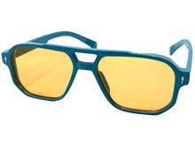 Classic Vintage Retro Hip Hop Style SUNGLASSES Square Pastel Blue Frame 80930