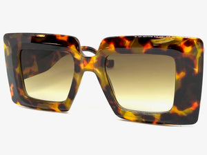 Exaggerated Vintage Retro Style SUNGLASSES Thick Square Leopard Frame LH056