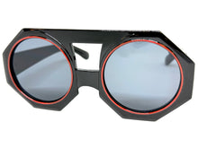 Oversized Exaggerated Vintage Retro Style SUNGLASSES Large Geometric Black Frame 1335
