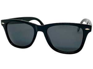 Classic Vintage Retro Style POLARIZED Lens SUNGLASSES Black Frame 1007