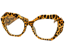 Oversized Exaggerated Vintage Retro Style Clear Lens EYEGLASSES Large Thick Cheetah Frame 61900