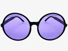Oversized Classic Vintage Retro Style SUNGLASSES X-Large Round Black Frame 1734