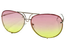Oversized Exaggerated Vintage Retro Style SUNGLASSES Large Gold Frame 4165