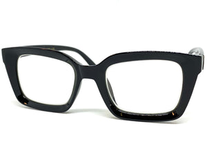 Classic Vintage Retro Style READING GLASSES READERS Black Frame Lens Strength +1.25