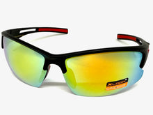 Sporty Wrap Around Cycling Fishing Biker SUNGLASSES Sleek Black Frame - Gold Lens 2754