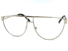 Classic Vintage Retro Style Clear Lens EYEGLASSES Chrome Frame 163889