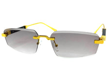 Classy Elegant Luxury Modern Style SUNGLASSES Rimless Gold Frame 5335