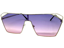Oversized Sleek Modern Retro Shield Style SUNGLASSES Large Silver Frame 4577