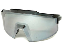 Oversized Retro Sporty Wrap Around Shield Style SUNGLASSES Large Frame - Silver Lens 80963