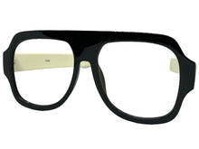 Oversized Classic Vintage Retro Style X-Large Black Lensless Eye Glasses- Frame Only NO Lens 541095