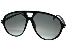 Oversized Vintage Retro Style SUNGLASSES Large Black Frame - Gradient Lens 81022