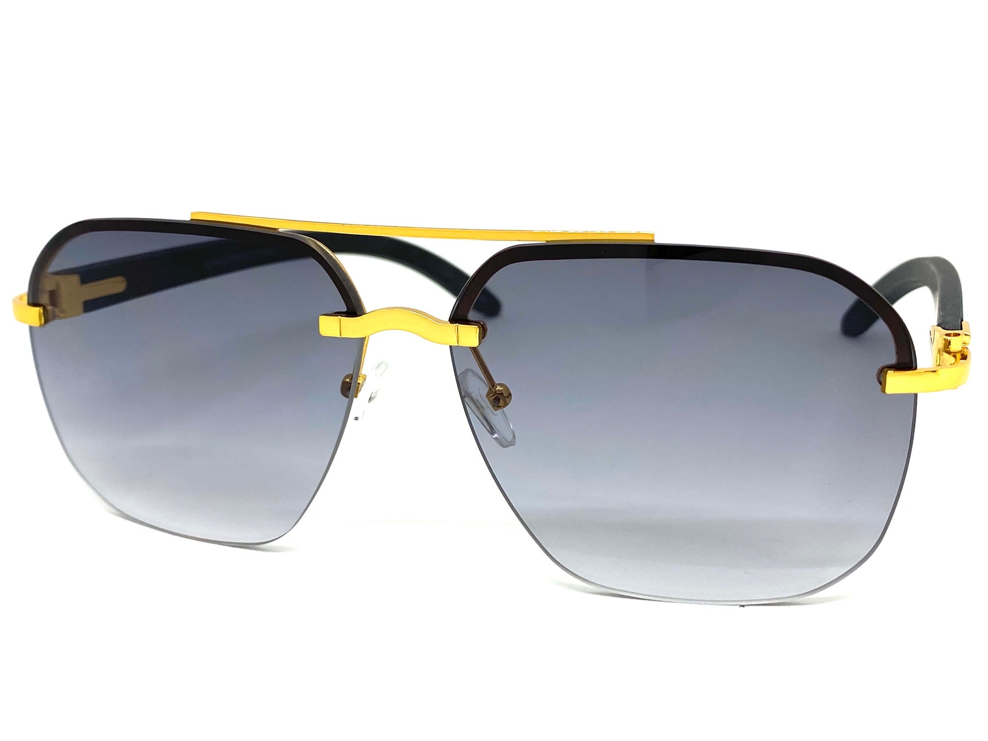 Men Sunglasses Silver Mirror Lens Elegant Design Luxury Hip Hop