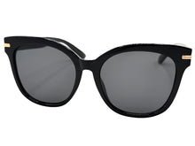 Oversized Exaggerated Vintage Retro Style SUNGLASSES Large Black Frame - Dark Lens 9091