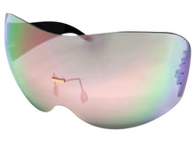 Oversized Exaggerated Modern Retro Shield Style SUNGLASSES X-Large Frame - Pink Lens 4679
