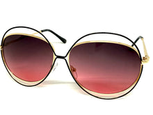 Oversized Exaggerated Vintage Retro Style SUNGLASSES Large Gold Frame A253