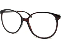 Oversized Classic Vintage Retro Style Clear Lens EYEGLASSES Large Round Brown Frame I129