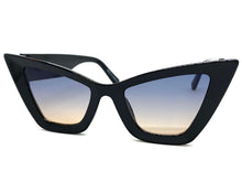 Oversized Vintage Retro Cat Eye Style SUNGLASSES Large Thick Black Frame E1790