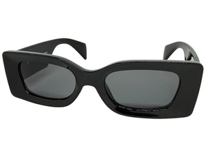 Classic Hardcore Biker Gangster Style SUNGLASSES Black Frame - Dark Lens 5015
