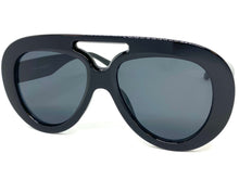 Oversized Vintage Retro Aviator Style SUNGLASSES Large Black Frame 80849