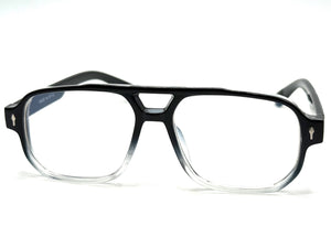 Classic Vintage Retro Style Clear Lens Blue Light Block Computer EYEGLASSES Black Frame 55013