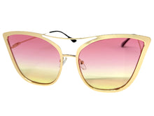 Classic Vintage Retro Cat Eye Style SUNGLASSES Funky Gold Frame A305