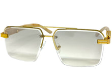 Men's Classy Elegant Luxury Designer Hip Hop Style SUNGLASSES Gold & Marble Frame 7537