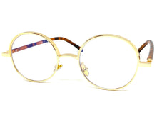 Classic Vintage Retro Style Clear Lens EYEGLASSES Round Gold Frame 8143