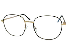 Exaggerated Classic Vintage Retro Style Clear Lens Blue Light Block Computer EYEGLASSES Square Gold Frame 5408