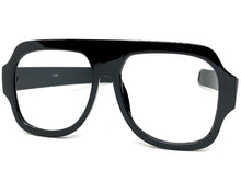 Oversized Classic Vintage Retro Style X-Large Black Lensless Eye Glasses- Frame Only NO Lens 541095