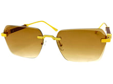 Classy Elegant Luxury Modern Style SUNGLASSES Rimless Gold Frame 5331