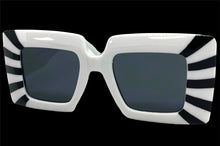 Exaggerated Vintage Retro Style SUNGLASSES Thick Square White Frame 80590