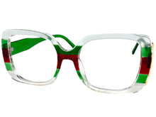 Oversized Vintage Retro Style Large Square Lensless Eye Glasses- Frame Only NO Lens 6444