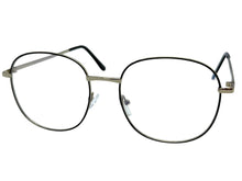 Exaggerated Classic Vintage Retro Style Clear Lens Blue Light Block Computer EYEGLASSES Square Silver Frame 5408