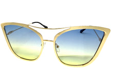 Classic Vintage Retro Cat Eye Style SUNGLASSES Funky Gold Frame A305