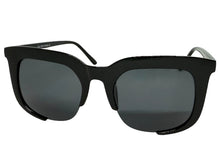 Classic Vintage Retro Style SUNGLASSES Square Black Frame - Dark Lens 1678
