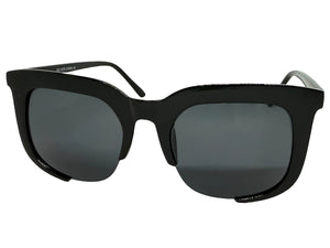 Classic Vintage Retro Style SUNGLASSES Square Black Frame - Dark Lens 1678