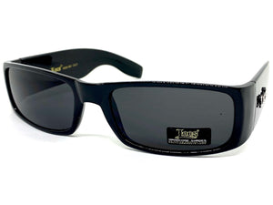 Classic Hardcore Biker Gangster Style LOCS SUNGLASSES Black Frame Dark Lens 9006