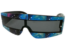 Space Futuristic Robotic Cyclops Shield Costume Party SUNGLASSES Galaxy Frame K019