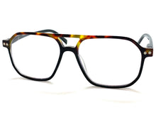 Classic Vintage Retro Aviator Style READING GLASSES READERS Tortoise & Black Frame Lens Strength +2.00