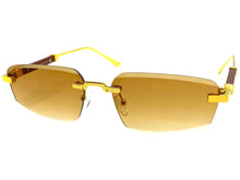 Classy Elegant Luxury Modern Style SUNGLASSES Rimless Gold Frame 5335