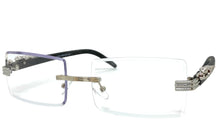 Classy Elegant Luxury Modern Designer Style Clear Lens EYEGLASSES Silver Rimless Frame 5302