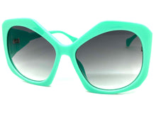 Oversized Exaggerated Vintage Retro Style SUNGLASSES Huge Turquoise Frame 1222