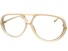 Oversized Classic Vintage Retro Hip Hop Style Clear Lens EYEGLASSES Large Cream & Gold Frame 26008